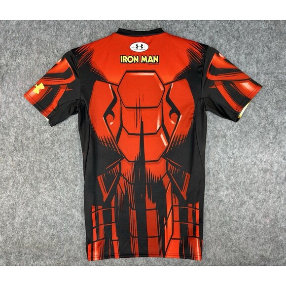 Under Armour Marvel Comics Iron Man Compression Shirt Heat Gear Mens Sz M (READ) - Picture 4 of 9